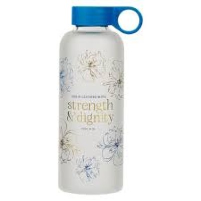 Water Bottle Glass Strength & Dignity Proverbs 31:25