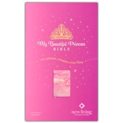 NLT Beautiful Princess Bible Pink Sparkles Age 5-12