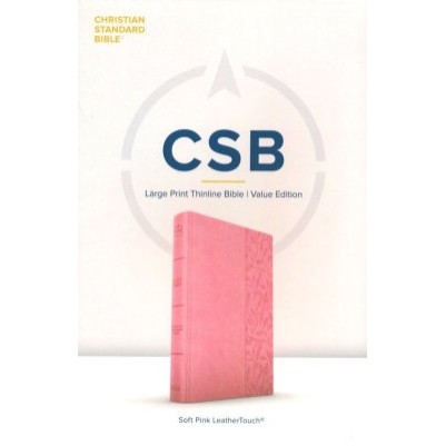 CSB Large Print Thinline Bible Value Edition Soft Pink