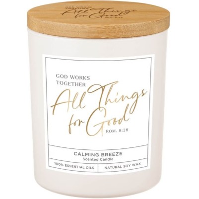 Candle All Things For Good Calming Breeze Glass