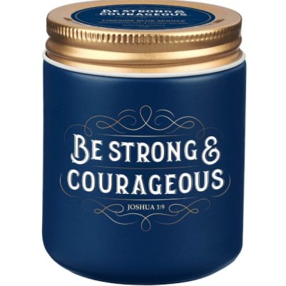 Candle Strong & Courageous Fireside Blue Spruce
