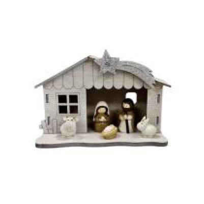 Nativity Scene with Stable