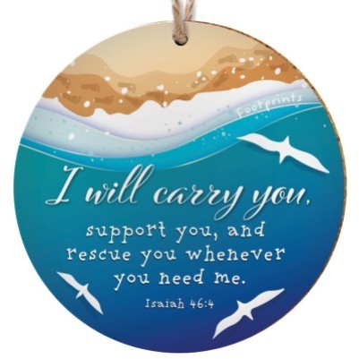 Hanging Decoration I Will Carry You Footprints