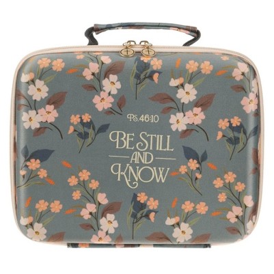 Bbile Organiser Be Still Green Floral Hardcover Ps 46:10