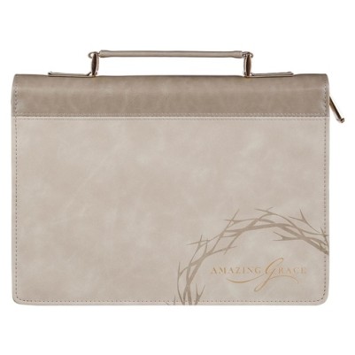 Bible Case Amazing Grace Crown Thorns Taupe Large