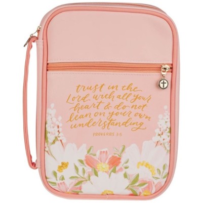 Bible Case Med Trust in the Lord Peach Floral