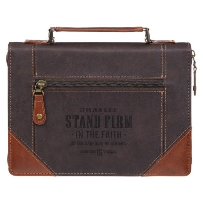 Bible Case Med Stand Firm Espresso/Honey Brown