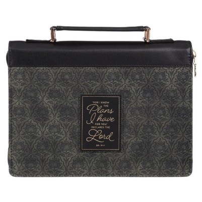 Bible Case Med I Know The Plans Black Floral Fashion