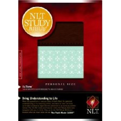 NLT Study Personal TuTone Brown/ Blue