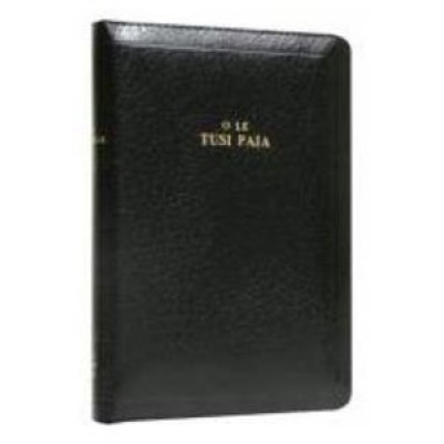 Samoan Bible 1887 Old Imitation Leather Black Zip