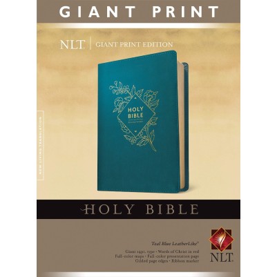 NLT Holy Bible Giant Print Teal Blue I/L