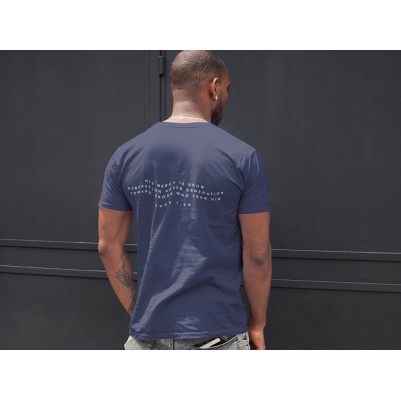 Tshirt Fear God Navy Large Outline Silver Ink