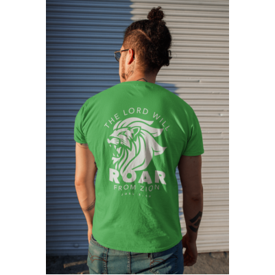 Tshirt Roar 2XL Black Marle Outline Silver Ink
