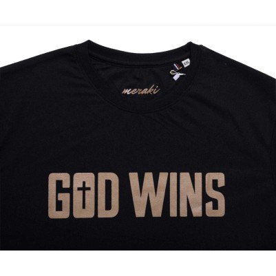 Tshirt God Wins Black XL
