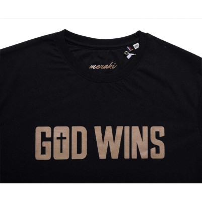 Tshirt God Wins Black Medium