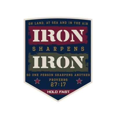 Vinyl Sticker Iron Sharpens Iron
