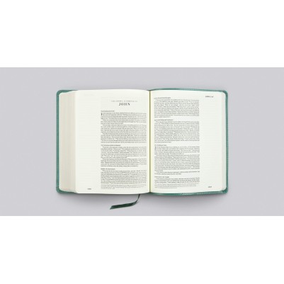 ESV Single Column Journaling Bible Teal Cross