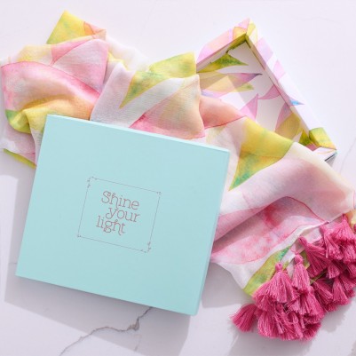 Scarf Wrap Shine Your Light w/Gift Box