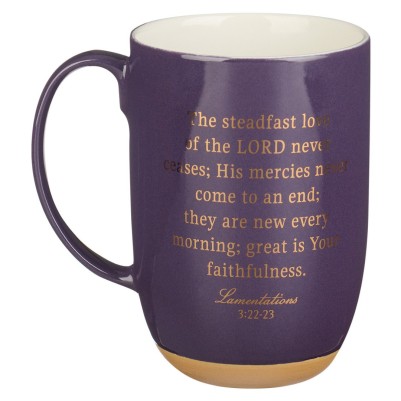 Mug His Mercies Are New Purple Clay Base