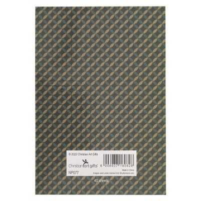 Notepad May The Lord Bless You Green Puppy