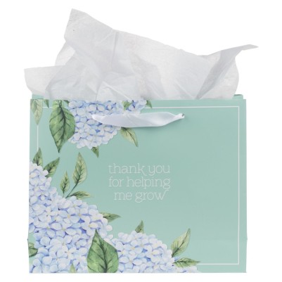 Gift Bag Thank You Helping Me Grow Large w/Card