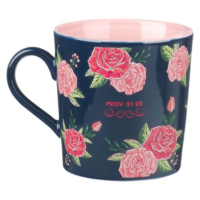 Mug Strength & Dignity Pink Rose