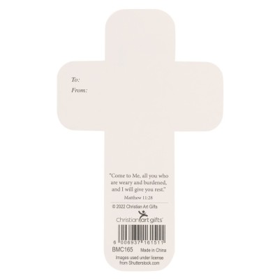 BMK Cross My Grace Is Sufficient Peach Floral Single