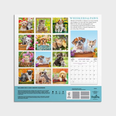 2025 Wall Calendar Whiskers and Paws (07/24)