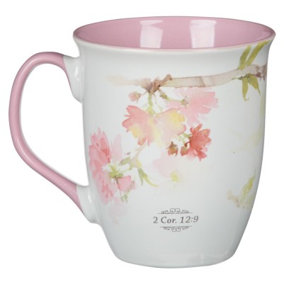 Mug Hummingbird My Grace Is Sufficient For You Pink