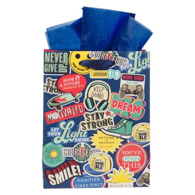 Gift Bag Med Be Strong Josh. 1:9