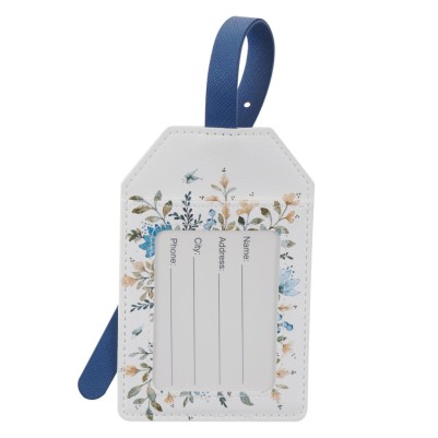 Luggage Tag  Be Strong Courageous Kind Blue