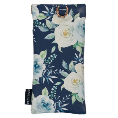 Eyeglass Case Strength & Dignity Black/Flowers