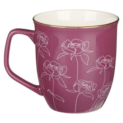 Mug She Is Clothed Purple Ceramic