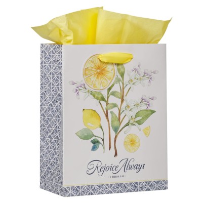 Gift Bag Med Rejoice Always Lemons