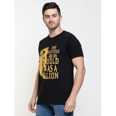 Tshirt Righteous Bold As Lion Black Large (05/24)